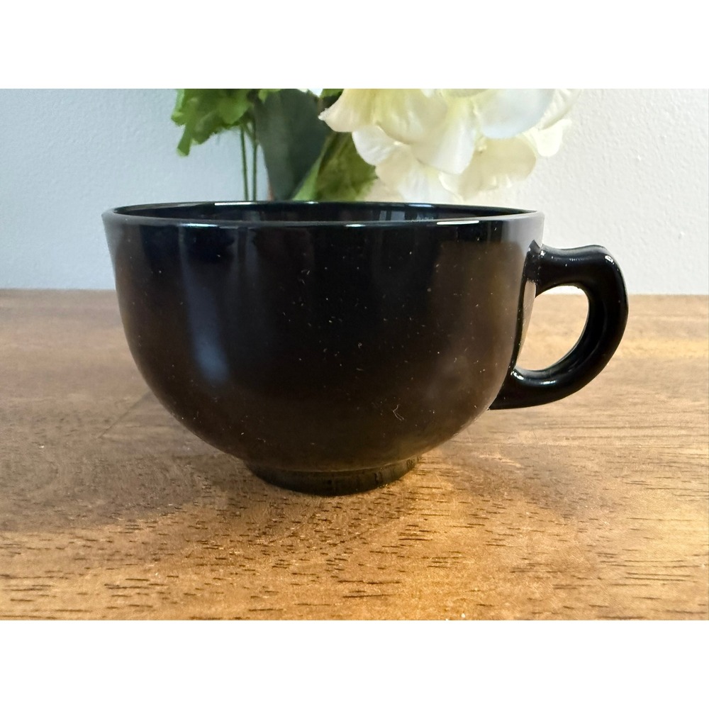 L.E. Smith Mt Pleasant Black Amethyst Glass Cup Replacement Art Deco